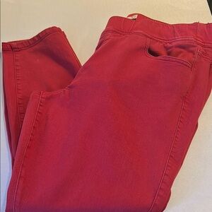 Torrid Red Denim Cropped Short Petite Jeggings SZ 2S or 2X short